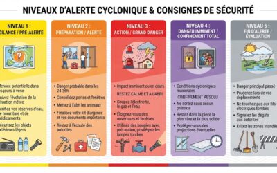 Guadeloupe, Martinique, St Martin et St Barth : Les niveaux d’alerte cyclonique, comprendre les codes et les couleurs